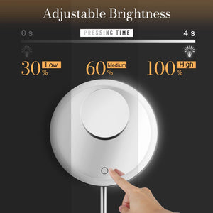 9-Inch LED Makeup Mirror with 5X & 10X Magnification