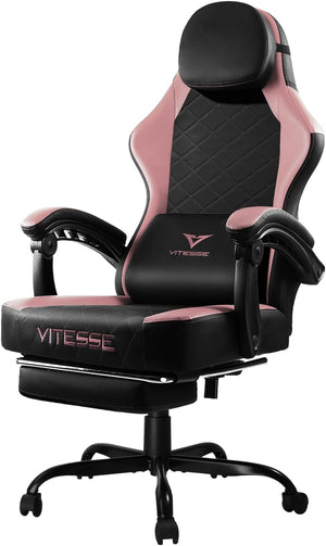 Ergonomic Gaming Chair with Lumbar Support & Headrest