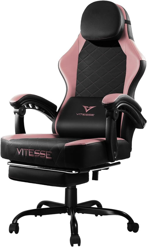 Ergonomic Gaming Chair with Lumbar Support & Headrest