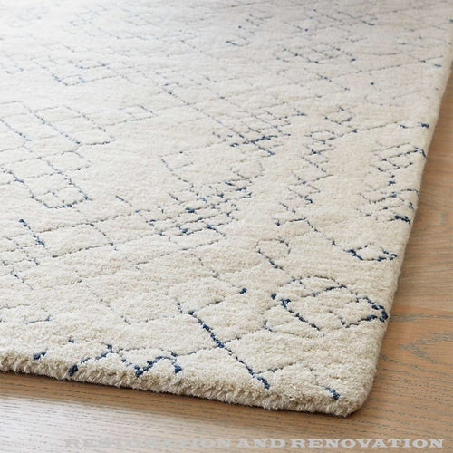 Handmade Wool Area Rug 9x12 – Natural Tufted, Cotton Backed
