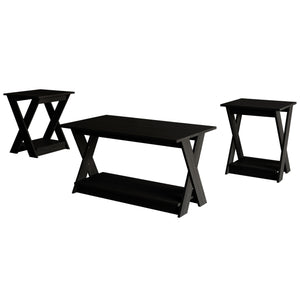 3-Piece Coffee Table Set with Open Shelf Storage