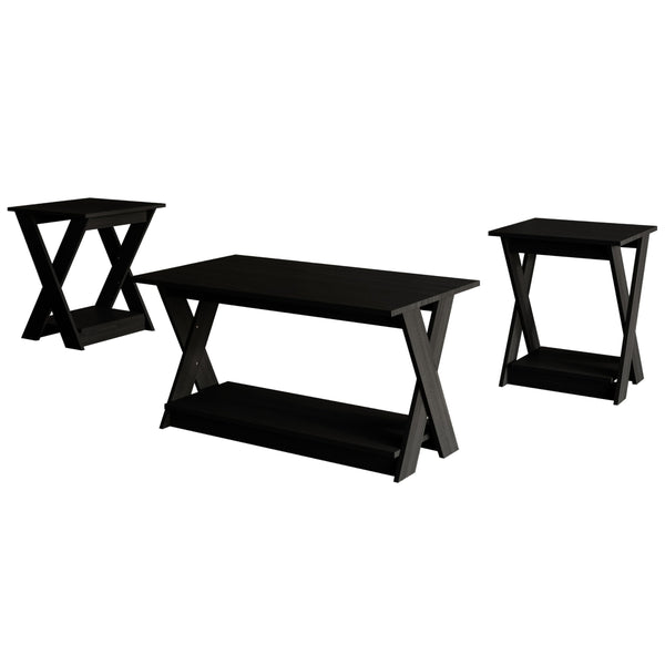 3-Piece Coffee Table Set with Open Shelf Storage