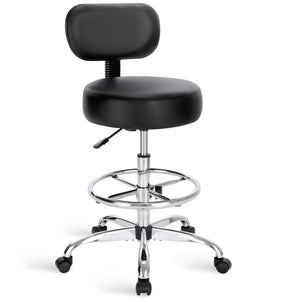 Adjustable Height Drafting Chair with Back & Footrest