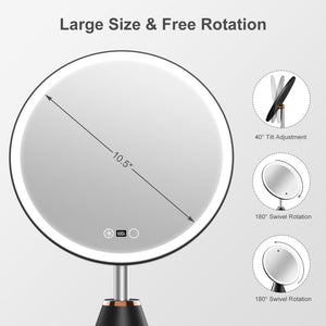 LED Makeup Mirror with Lights & 10x Magnification
