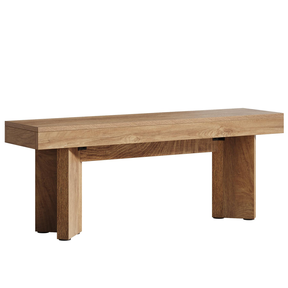 47" Wooden Entryway Bench – Farmhouse Indoor Seat for Bedroom, Hallway & Foyer