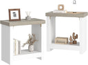 Narrow End Table with Storage Shelf