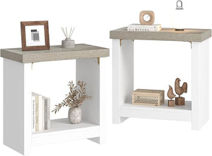 End Tables Set of 2 with Storage Shelves