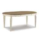 Oval Extension Dining Table with Drop-In Leaf