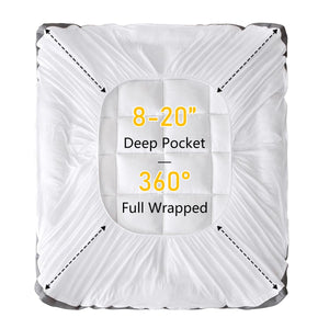 2-Inch Cooling Cotton Mattress Topper with Down Alternative Fill & No-Slip Design