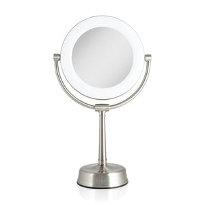 LED Lighted Makeup Mirror with Magnification & Dimmer