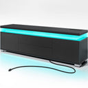 TV Stand with LED Lights & Power Outlet – 65 Inch Entertainment Center
