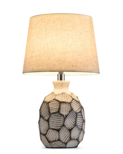 13" Small Ceramic Cordless Table Lamp with Remote, Timer & RGB