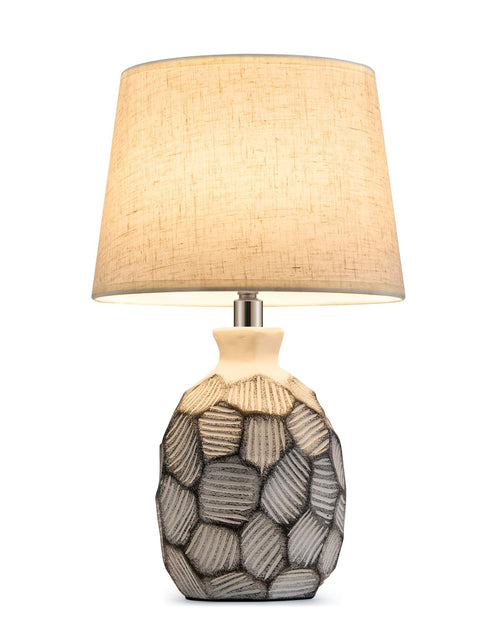 13" Small Ceramic Cordless Table Lamp with Remote, Timer & RGB
