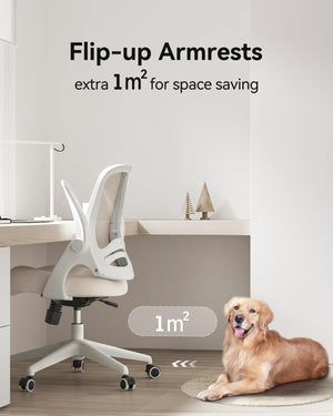 Ergonomic Office Chair with Flip-Up Armrests & Mesh Back