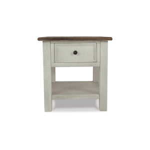 Farmhouse End Table with Drawer and Lower Shelf