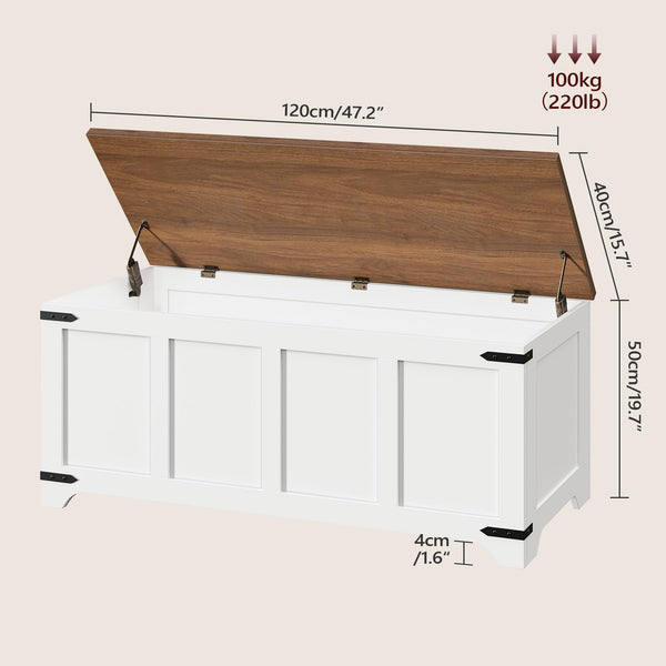 Storage Chest & Toy Box with Safety Hinges