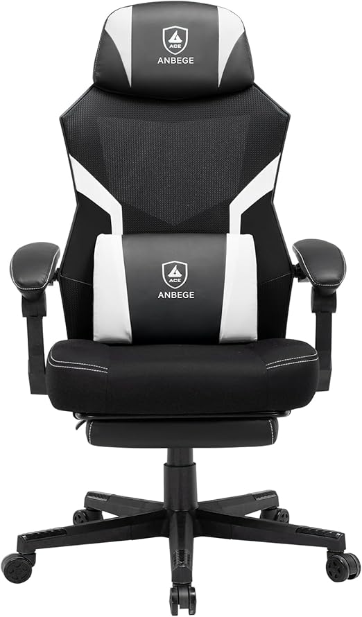 Ergonomic Mesh Gaming Chair with Footrest