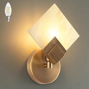 Natural Marble Wall Sconces – Hardwired Modern Wall Light