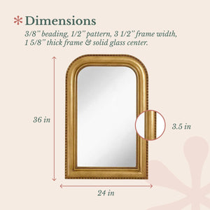 Antique Gold Framed Beveled Wall Mirror
