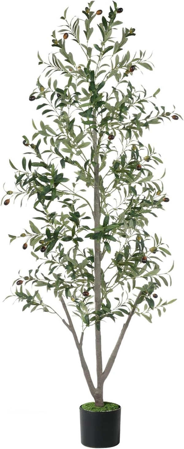 Artificial Olive Tree with Lights, Moss & Planter