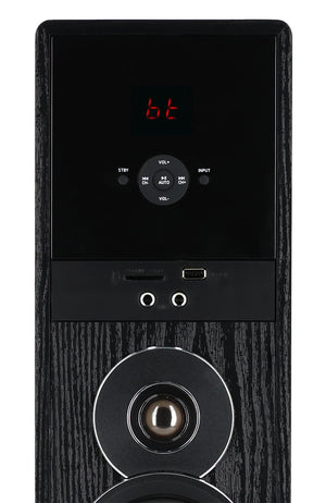 Powered Home Theater Tower Speaker System with Karaoke & Bluetooth