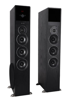 Powered Home Theater Tower Speaker System with 10" Subwoofers & Karaoke