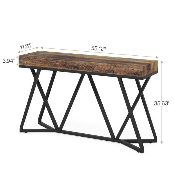 55-Inch Industrial Console Table