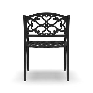 Outdoor Dining Arm Chair Set of 2 – Black Cast Aluminum