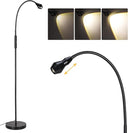 Adjustable LED Gooseneck Floor Lamp with Dimmable Zoomable Beam