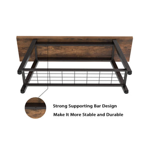 Industrial Storage Bench with Shoe Rack