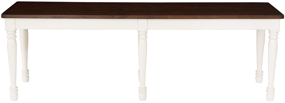 Wood Dining Bench with Turned Legs