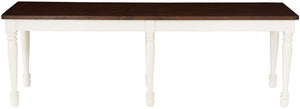 Wood Dining Bench with Turned Legs