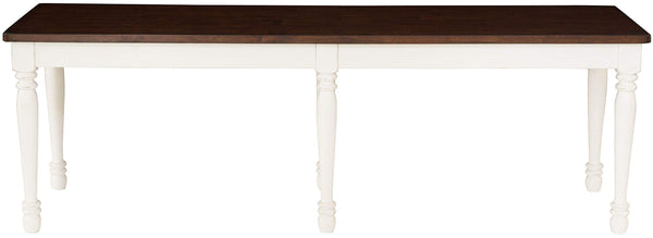 Wood Dining Bench with Turned Legs