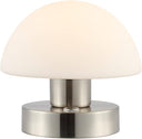 Rechargeable Portable LED Mushroom Table Lamp with Frosted Glass Shade