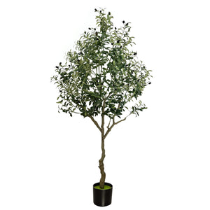 7ft Artificial Olive Tree — Indoor & Outdoor Faux Plant