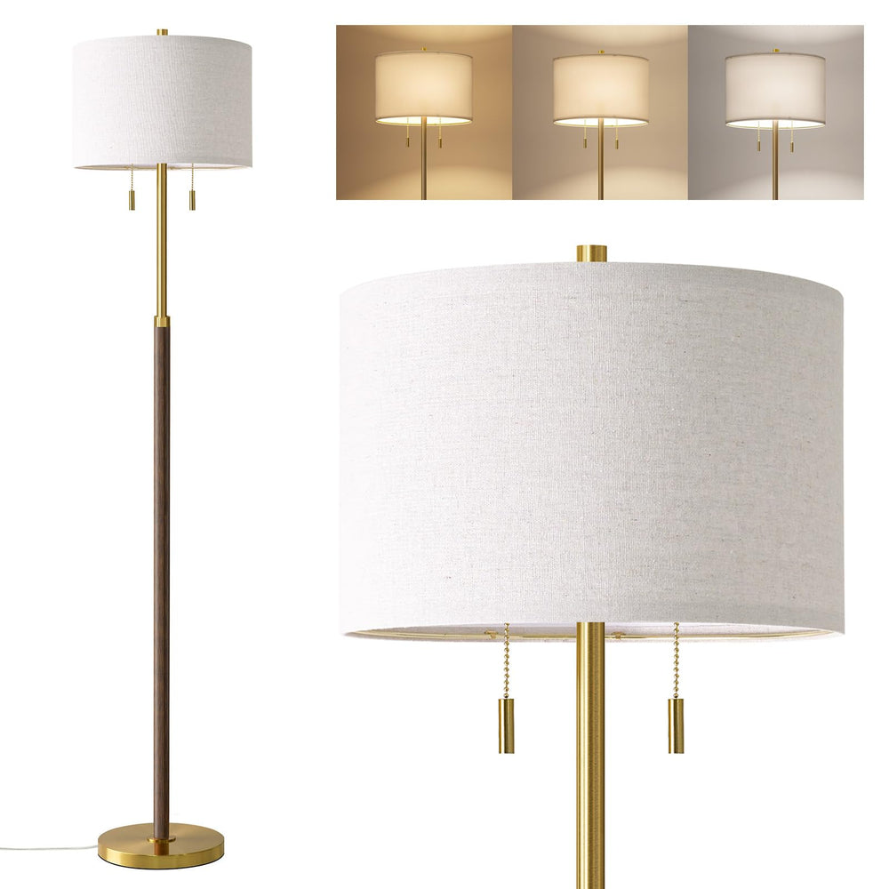Mid-Century Modern Floor Lamp with 2 Lights