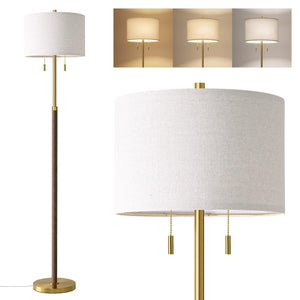 Mid-Century Modern Floor Lamp with 2 Lights