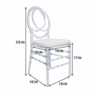 Clear Stackable Dining Chairs Set of 3 – Fully Assembled Transparent Acrylic Seating