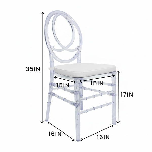 Clear Stackable Dining Chairs Set of 3 – Fully Assembled Transparent Acrylic Seating