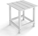 Kromax Outdoor Side Table, Adirondack Square Patio Table, Easy Maintenance & Weather Resistant, HDPE End Table for Backyard, Pool, Patio, Porch, Black
