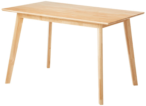 Solid Wood Rectangular Dining Table for 4, Natural Wood