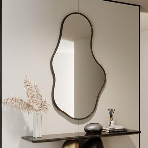 Cloud-Shaped Irregular Wall Mirror with Aluminum Alloy Frame