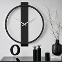 Large Mirror Wall Clock with Round Glass Face