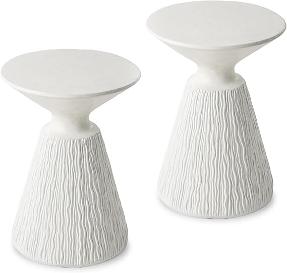 Mushroom Round Concrete Outdoor Side Table