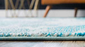 Coastal Marine Area Rug – Light Blue, Multiple Sizes