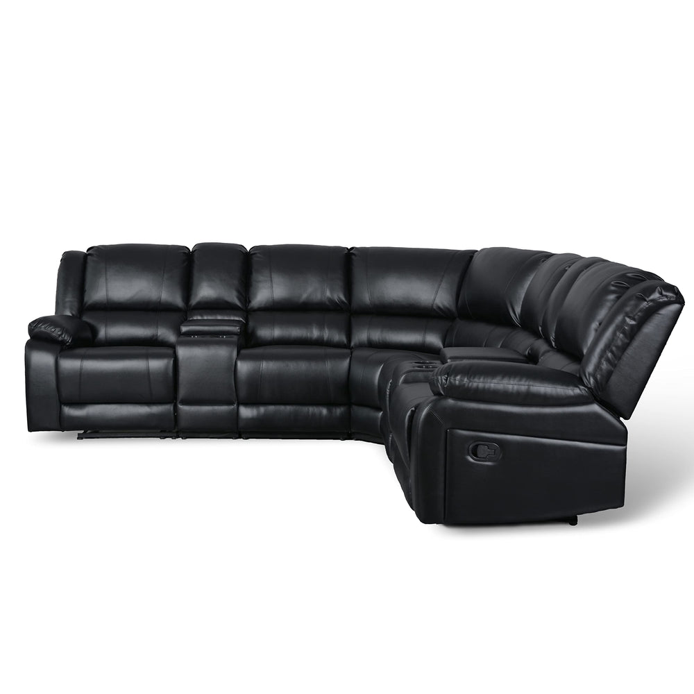 Reclining Sectional Sofa with Cup Holders & Storage