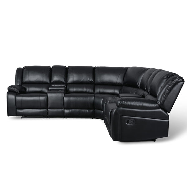 Reclining Sectional Sofa with Cup Holders & Storage