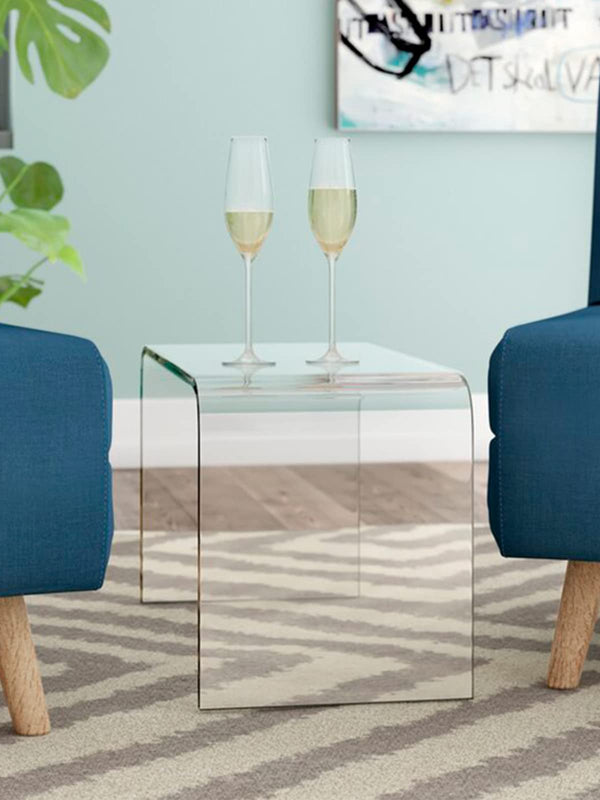 Clear Acrylic End Table Set of 2 – 12"D x 16"W x 18"H