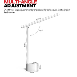 Foldable LED Desk Lamp with USB-A & USB-C Charging Ports