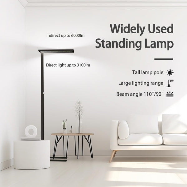 LED Floor Lamp 76" Tall – 120W, 9100LM, 4000K, Dimmable